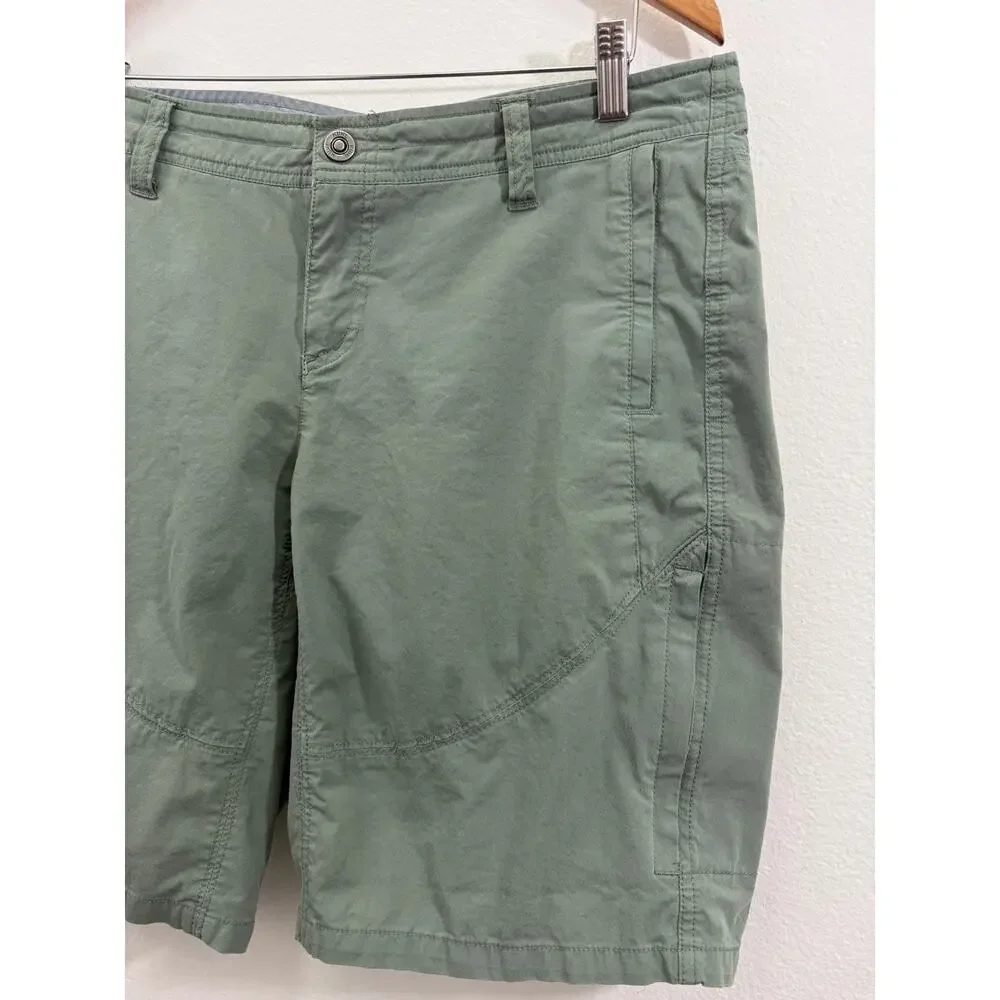 KÜHL Spire Shorts Women’s Olive Green Hiking Outdoor Cargo Pockets Size 12